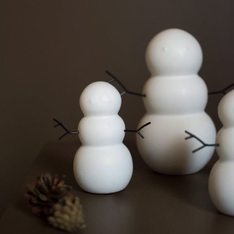 Dekofigur Schneemann weiß