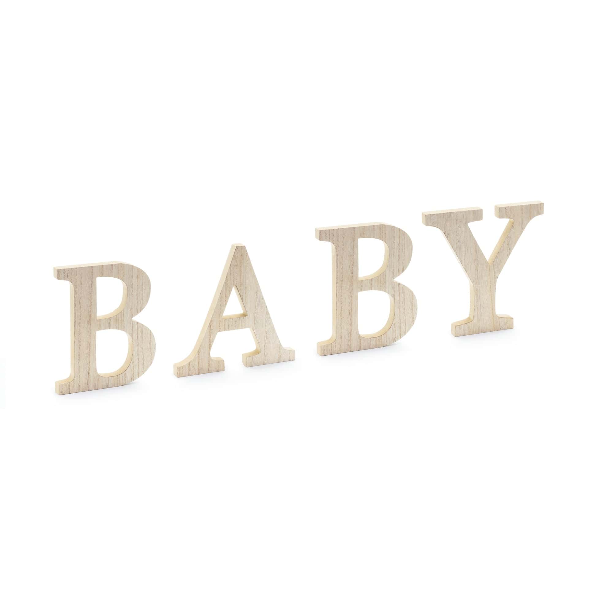 Holzbuchstaben BABY aus Holz