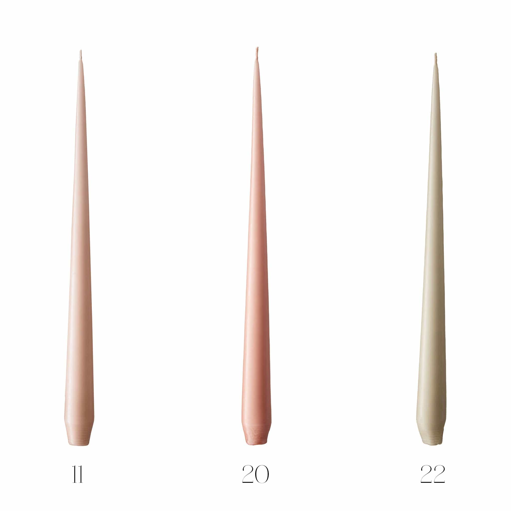 Ester & Erik Stabkerzen 32cm 4er Set - 20 rosy caramel