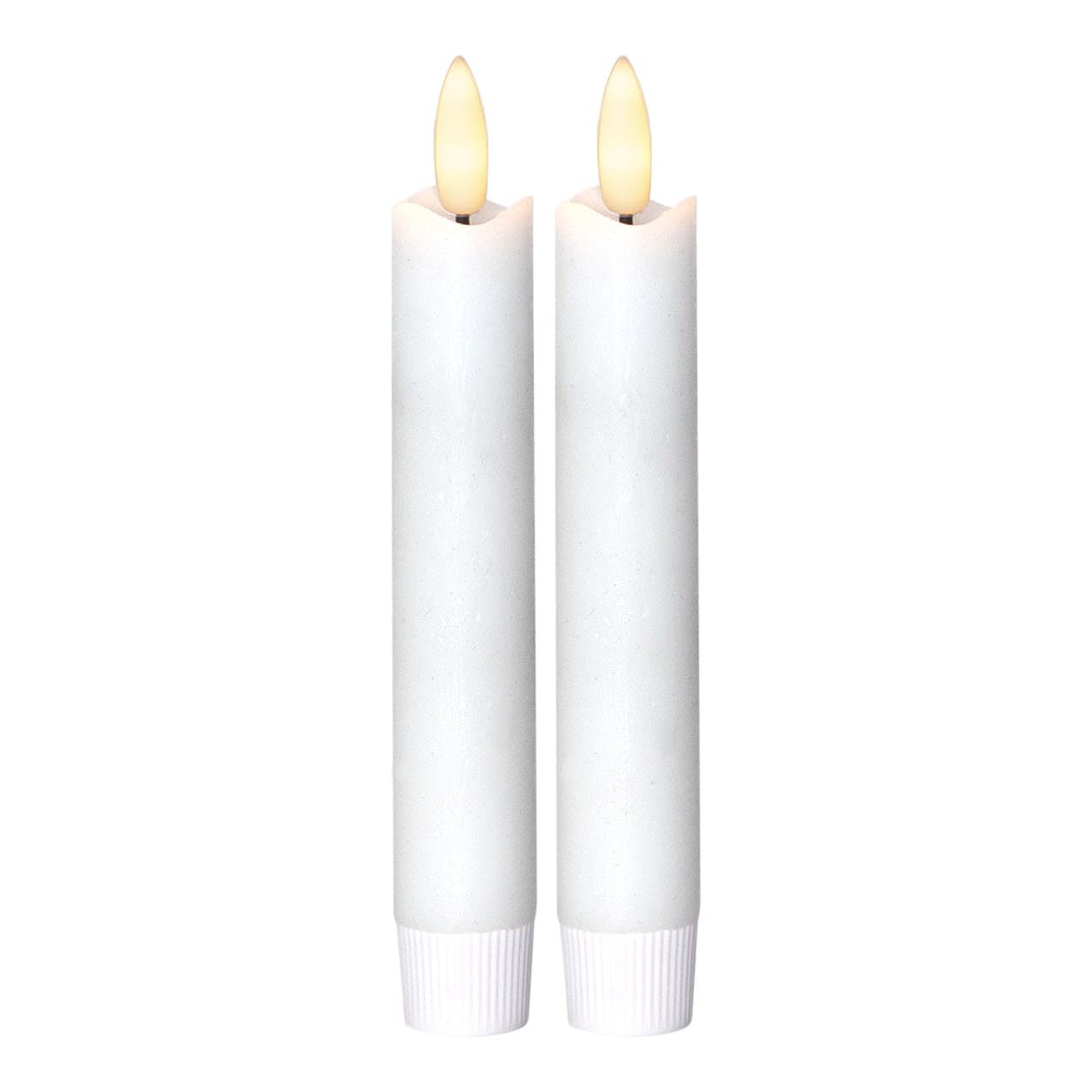 LED Stabkerze 15cm 2er Pack in weiß von mkono