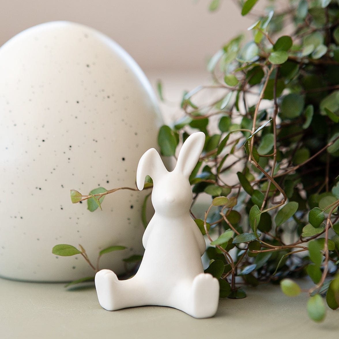 Hase Stampe - weiß