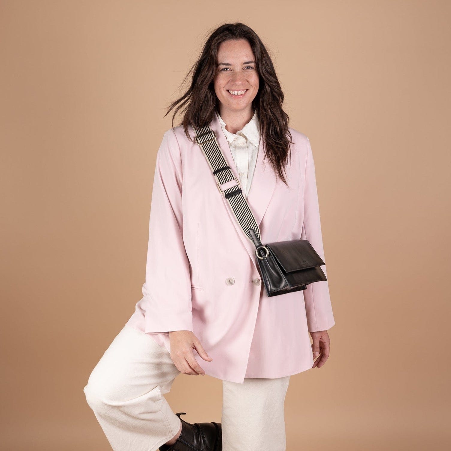 Stella Tasche - Leder Schwarz mit 2 Straps