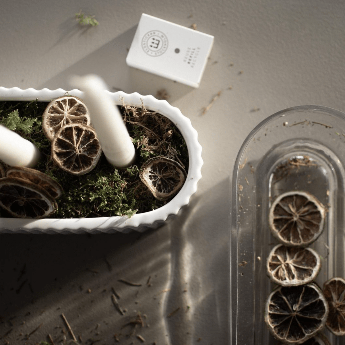 Kerzenhalter Stripe - weiß