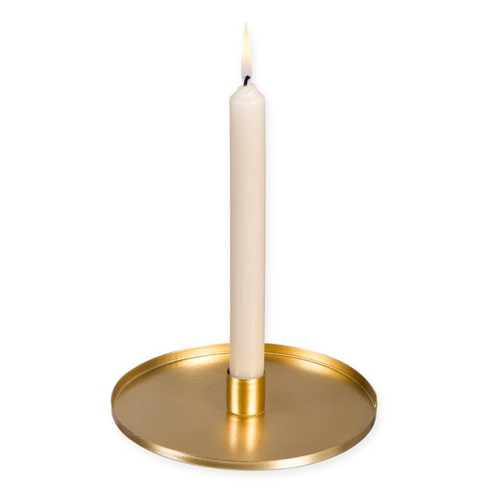 Kerzentablett aus Metall gold