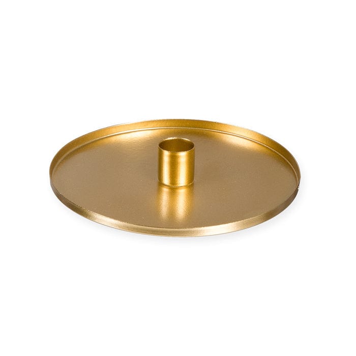 Kerzentablett aus Metall gold