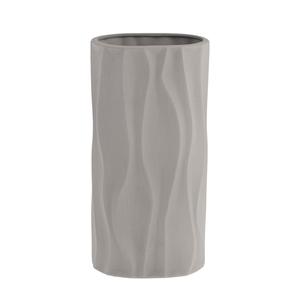 Vase Enviken von Storefactory aus Keramik im Skandi Stil für Trockenblumen und frische Blumen in hellgrau