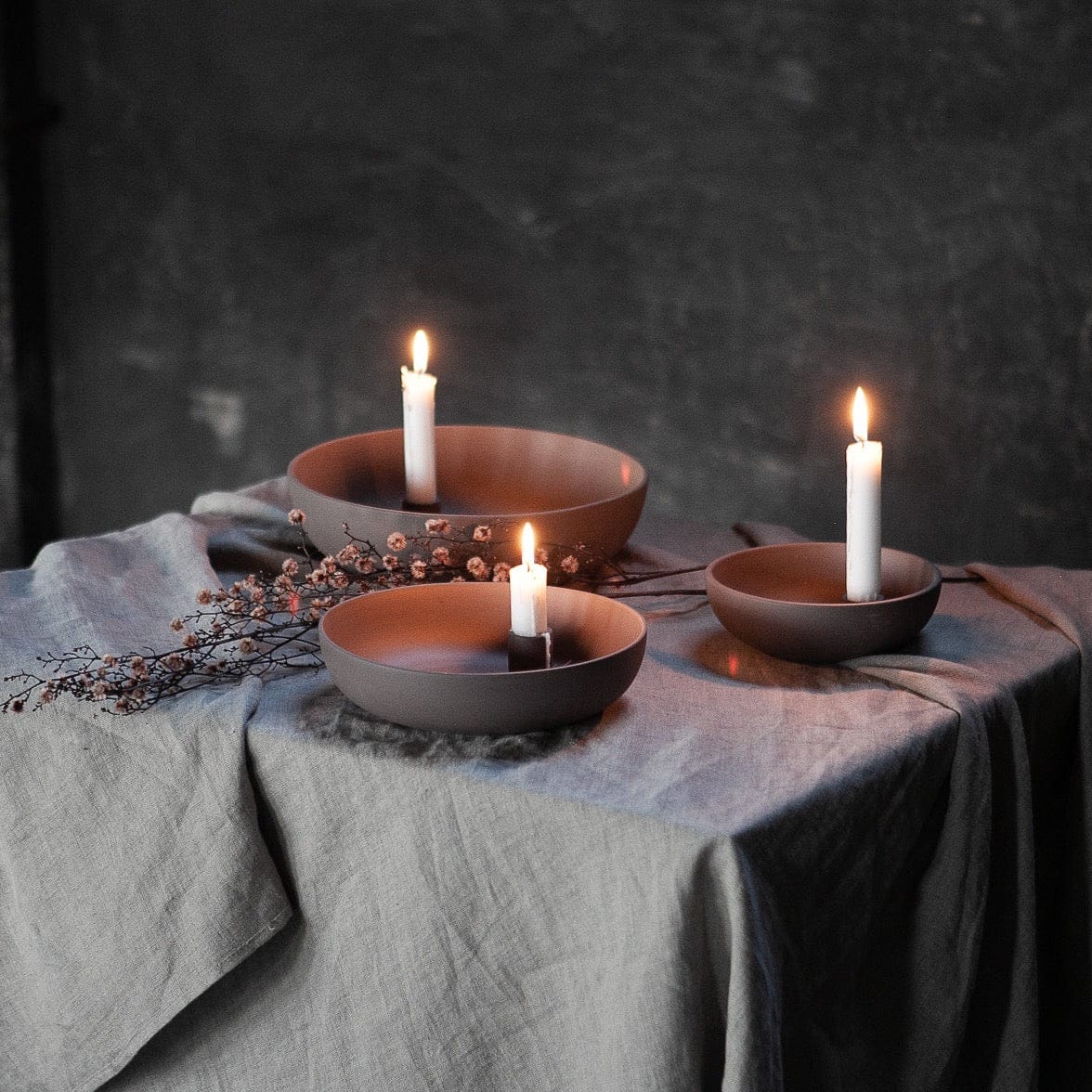 Lidatorp Kerzenhalter 21cm - braun