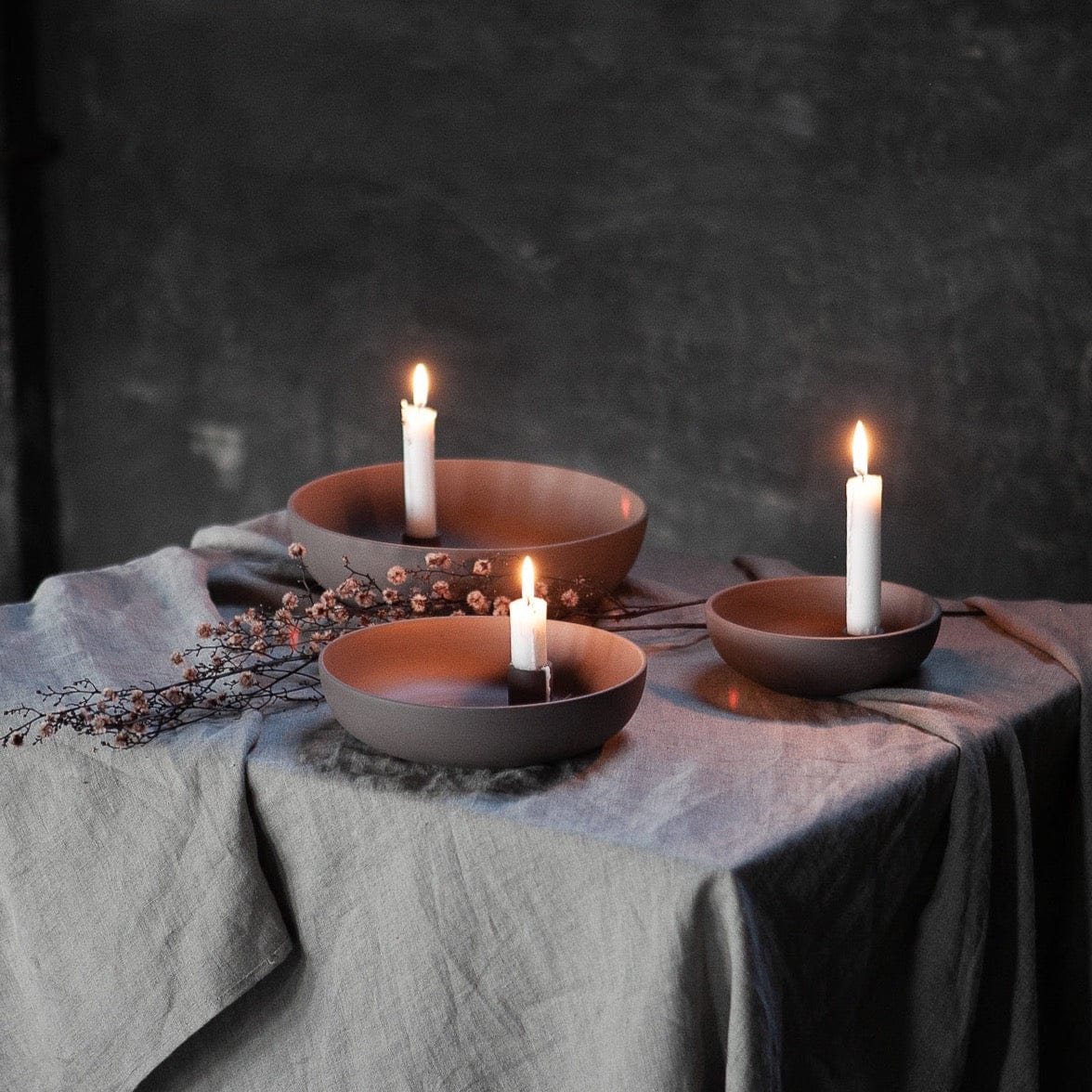 Lidatorp Kerzenhalter 26cm - braun