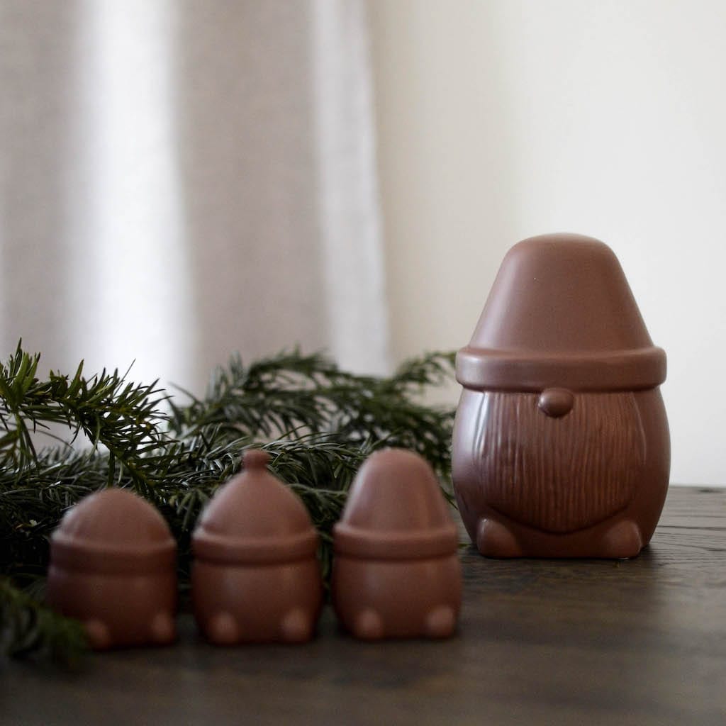 Weihnachtsdeko Hipster Triplets 3er Pack - maroon