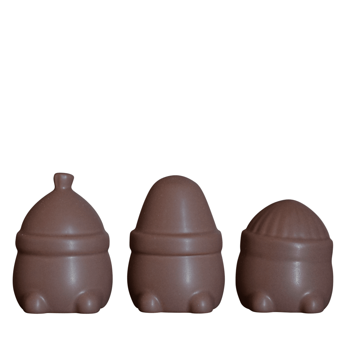 Weihnachtsdeko Hipster Triplets 3er Pack - maroon