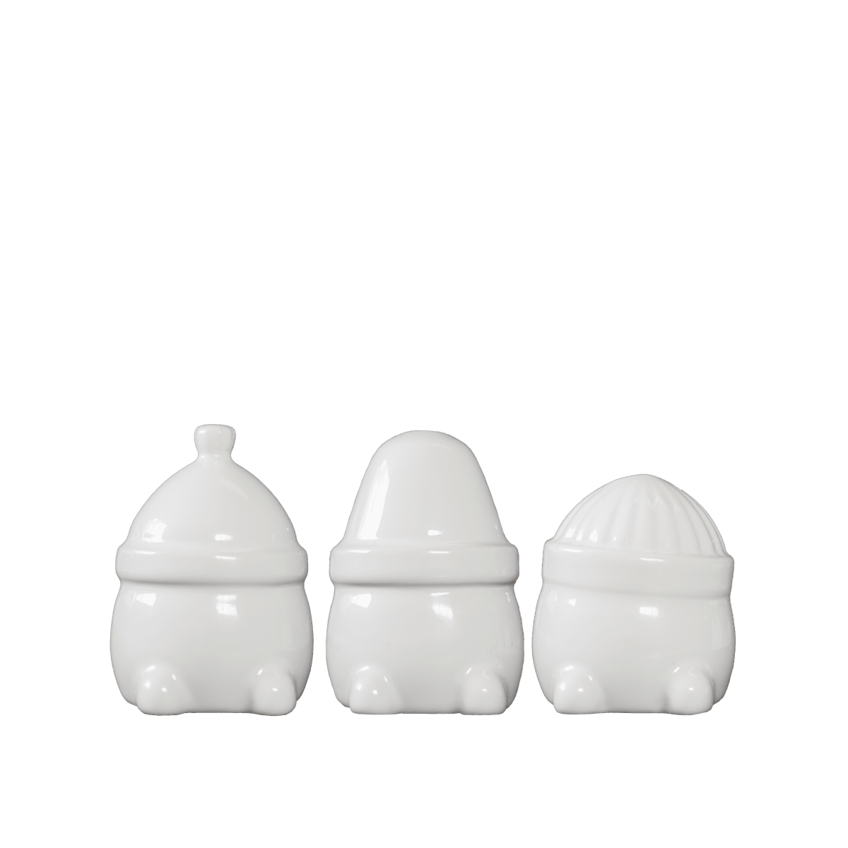 Weihnachtsdeko Hipster Triplets 3er Pack - weiß