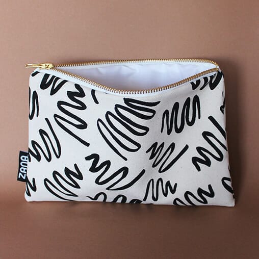 Pouch mit Leder - verschiedene Farben - mkono