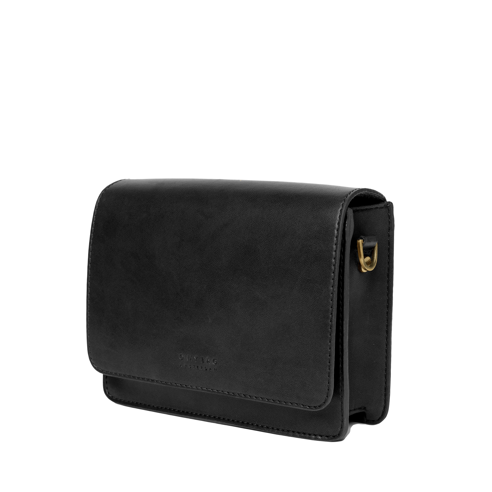 Audrey Tasche - Veganes Apfelleder Schwarz mit 2 Straps