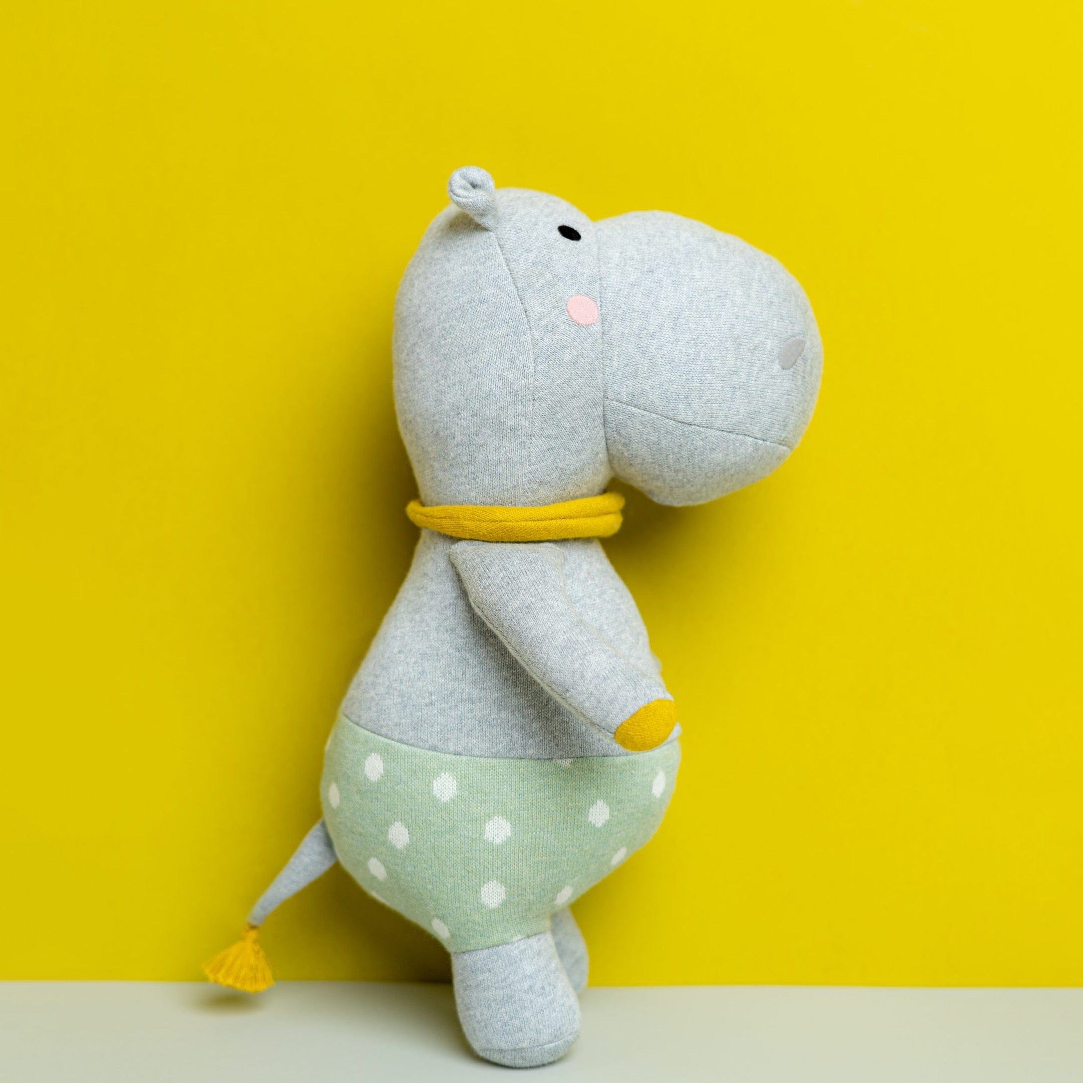 Kuscheltier Nilpferd aus Strickstoff - mkono