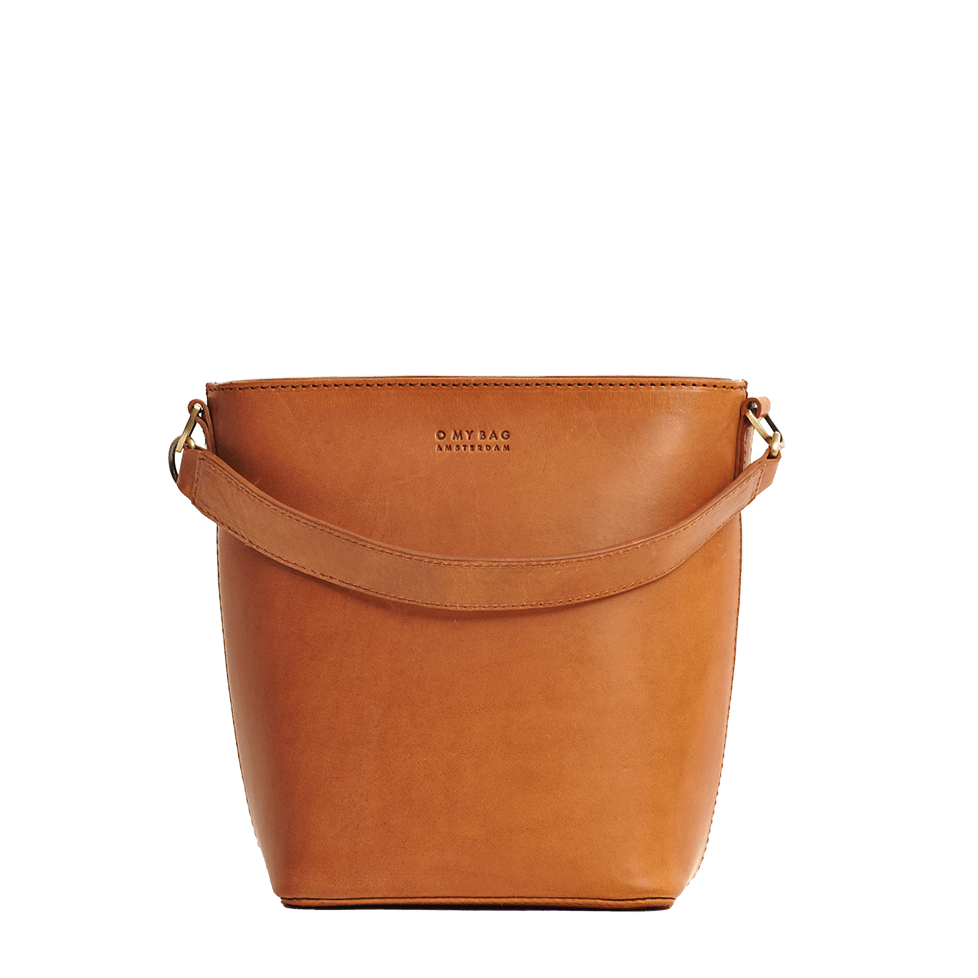 Bobbi Bucket Tasche Midi - Leder Cognac