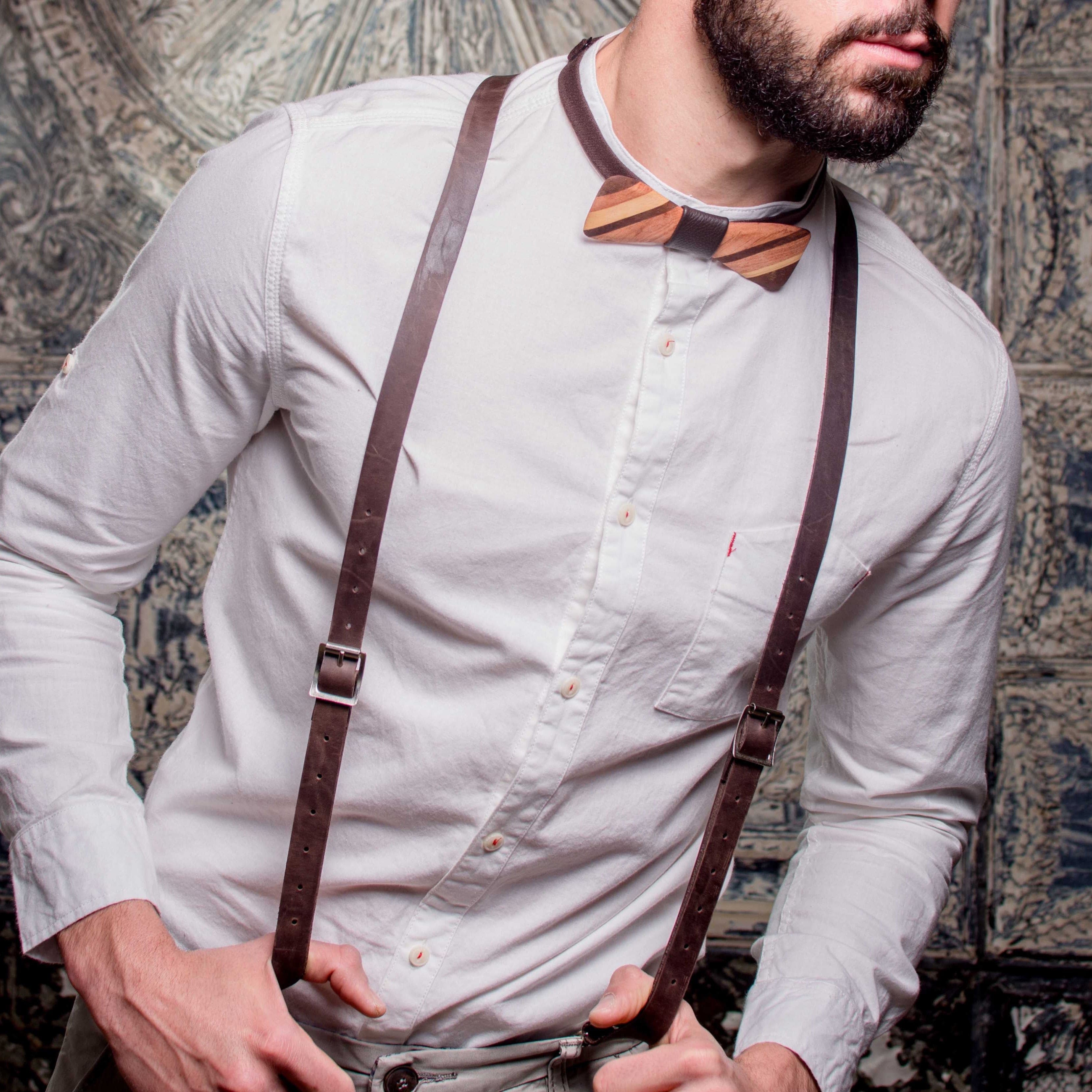 Hosenträger aus Leder in verschiedenen Farben - mkono