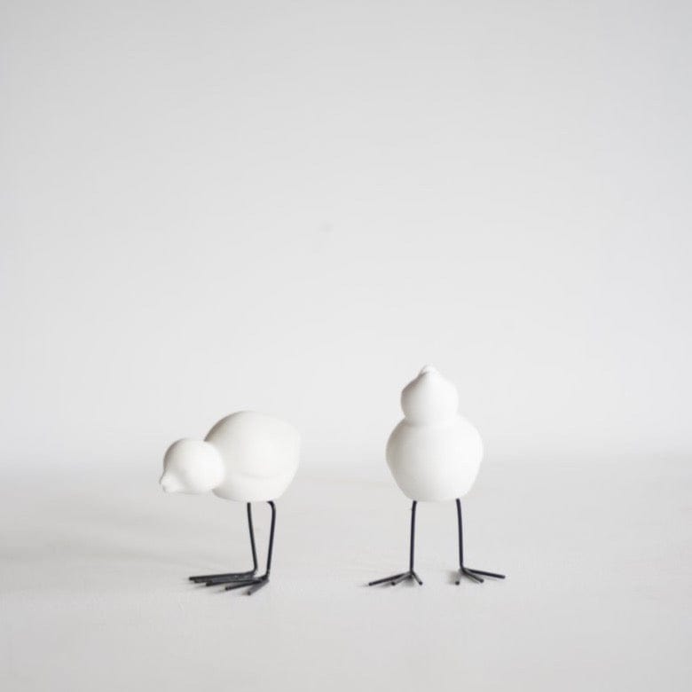 Swedish Birds Dekofiguren 2er Set - weiß