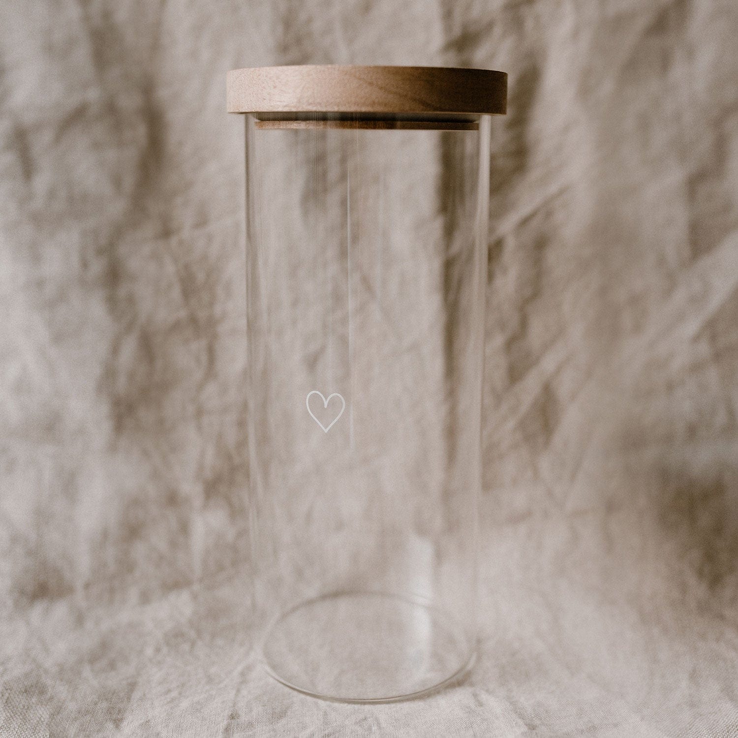 Vorratsglas Herz 30cm - weiß