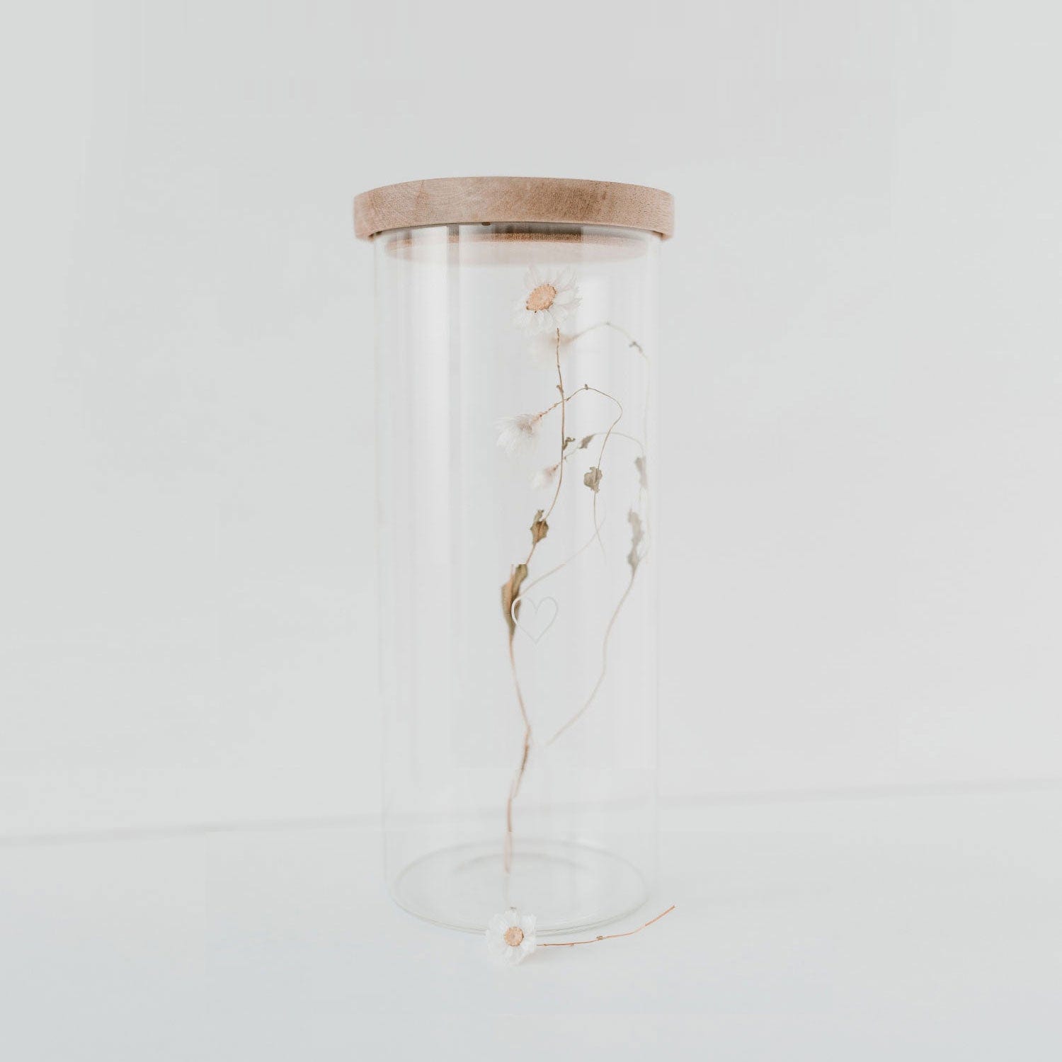 Vorratsglas Herz 30cm - weiß