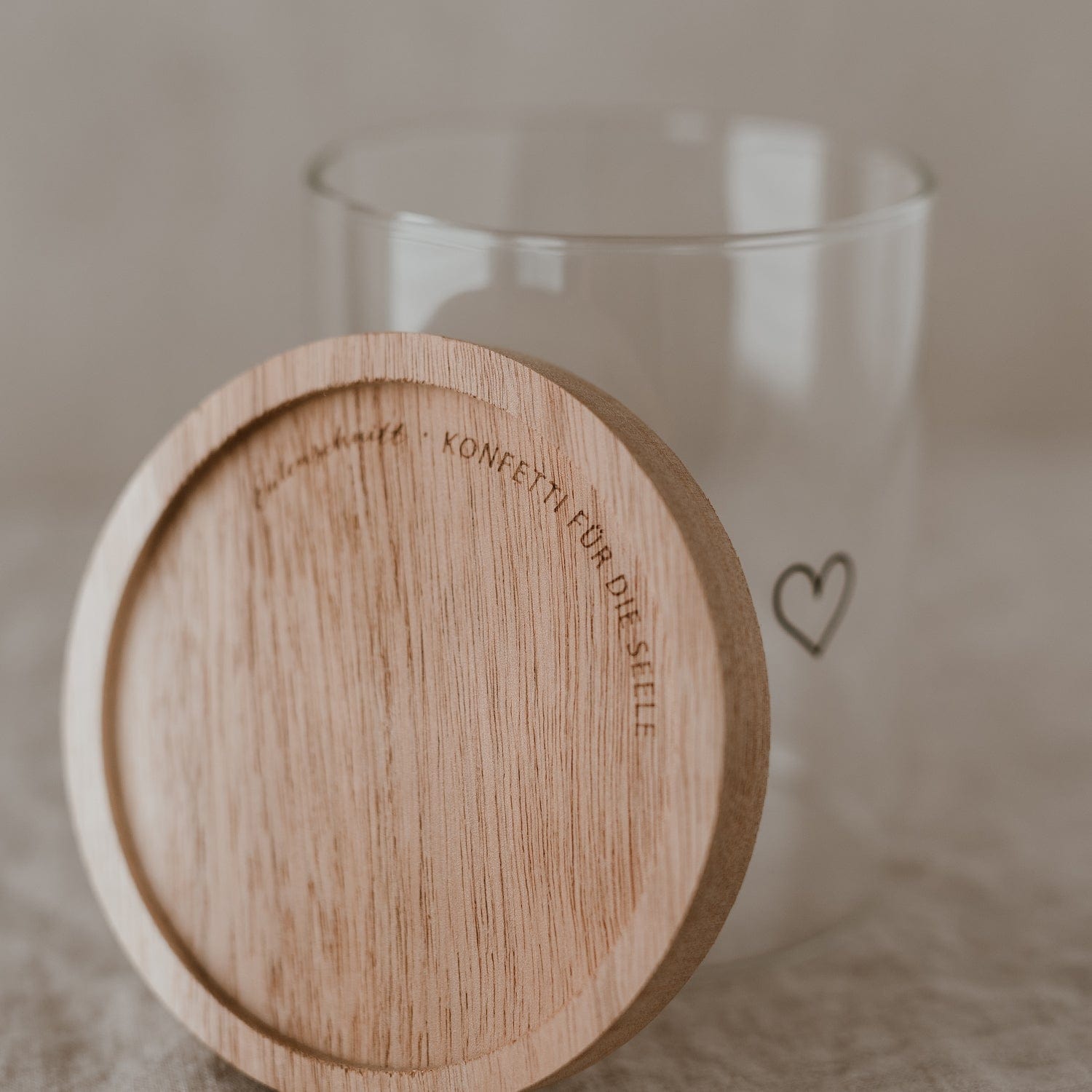 Vorratsglas Herz 13cm - schwarz