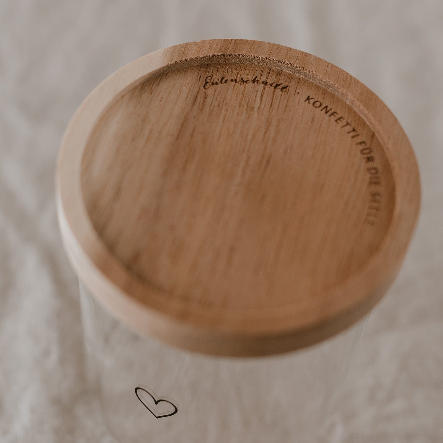 Vorratsglas Herz 13cm - schwarz