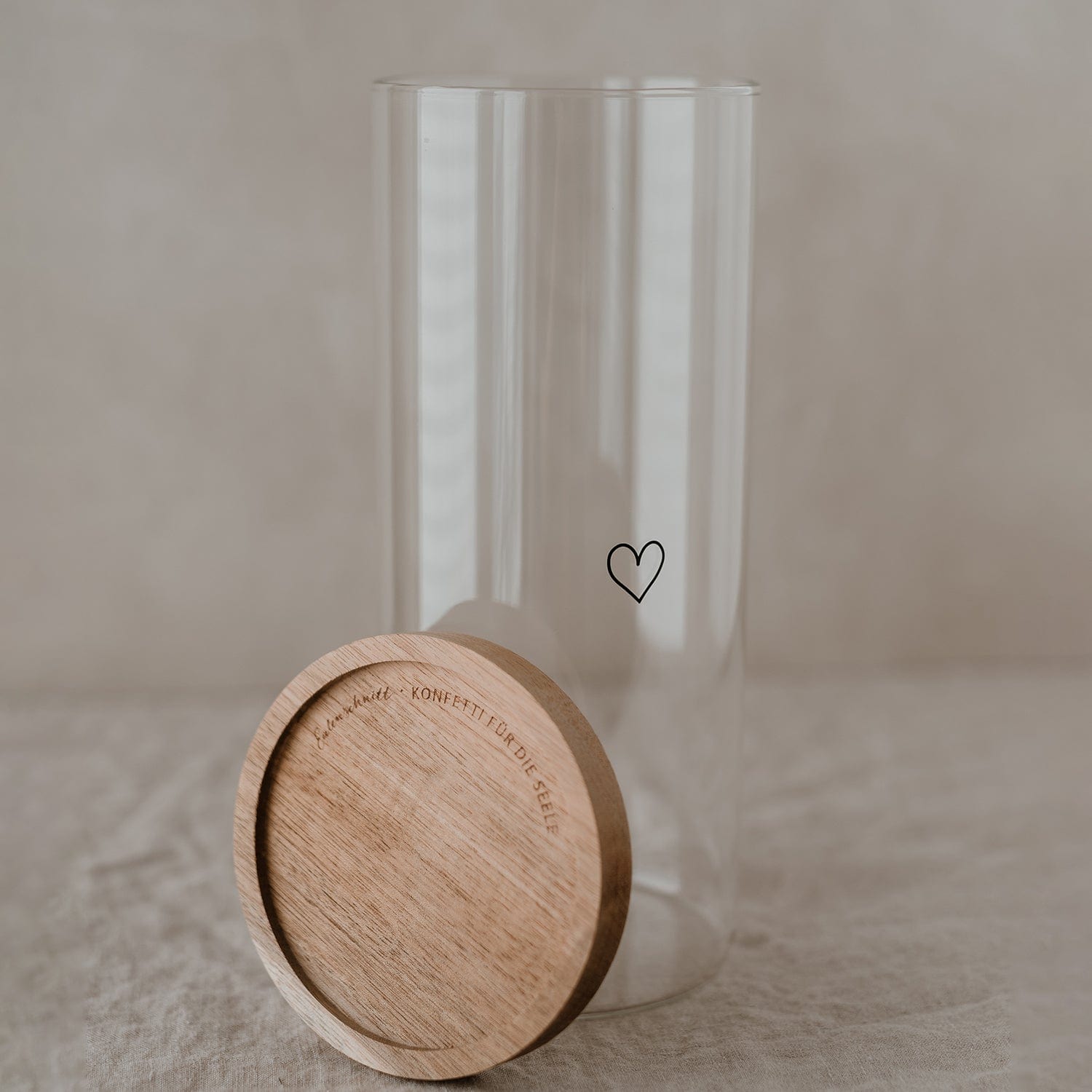Vorratsglas Herz 25cm - schwarz