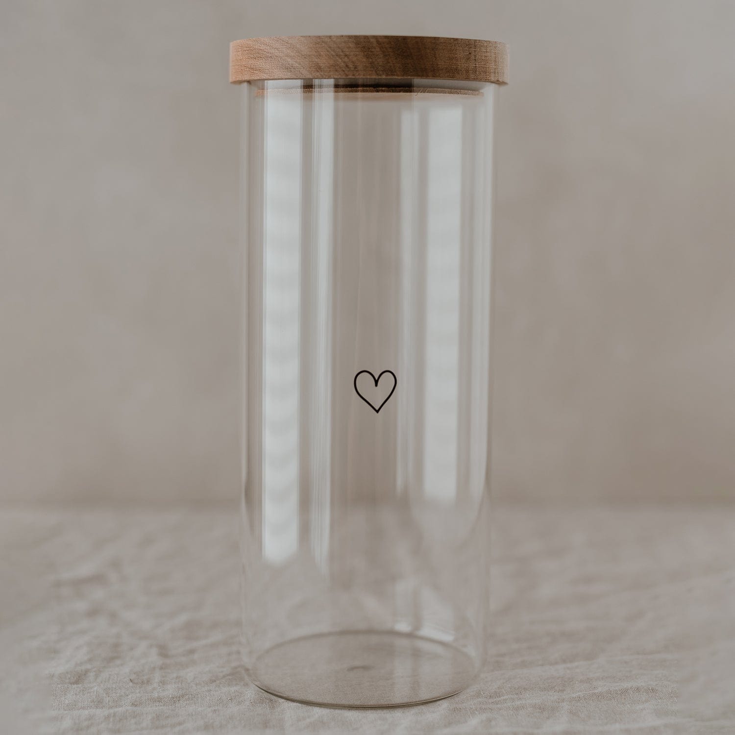 Vorratsglas Herz 25cm - schwarz