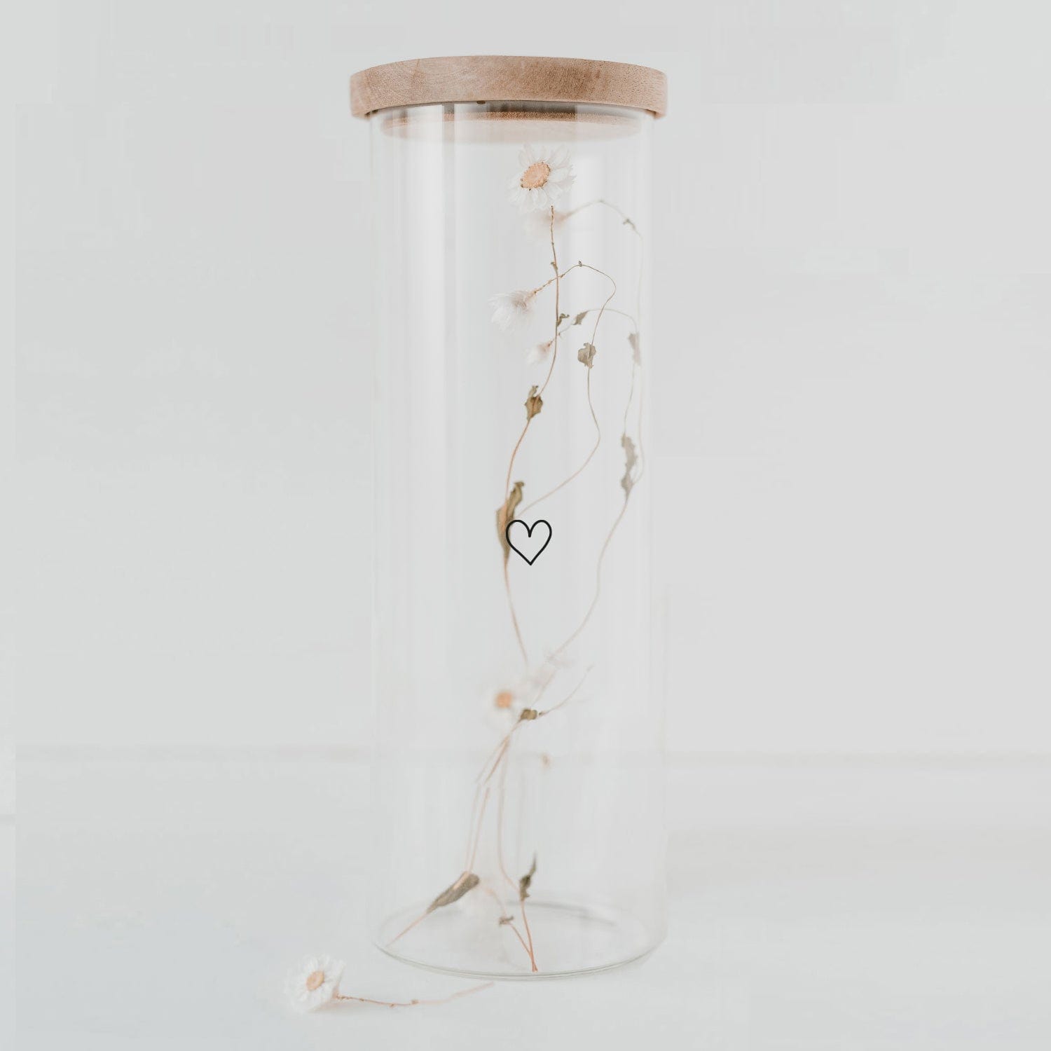 Vorratsglas Herz 30cm - schwarz