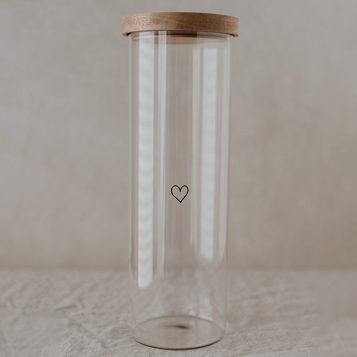 Vorratsglas Herz 30cm - schwarz