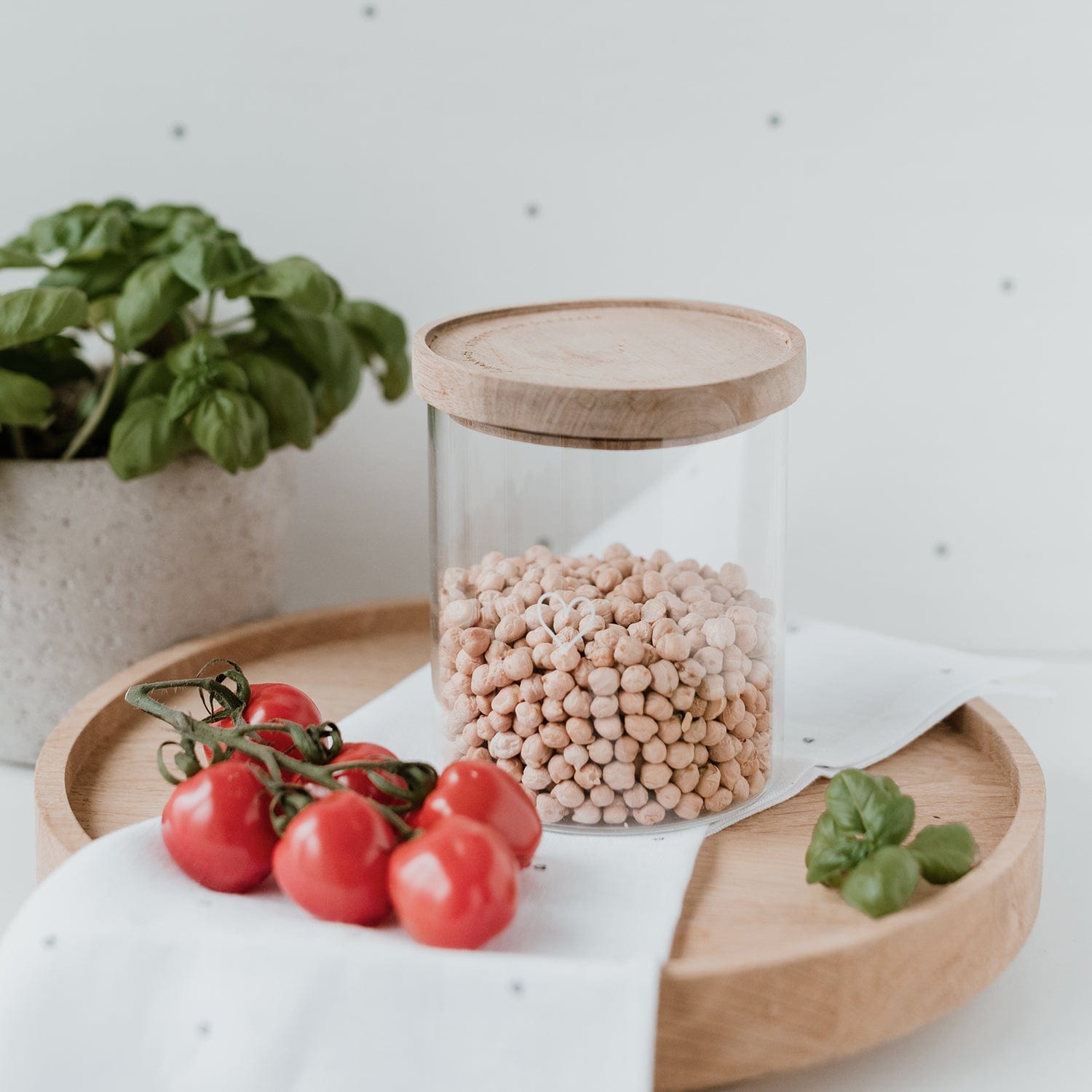 Vorratsglas Herz 13cm - weiß