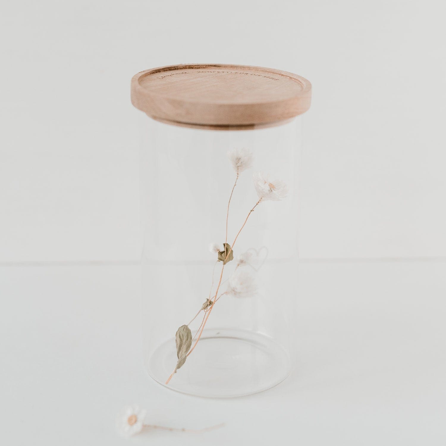 Vorratsglas Herz 19cm - weiß