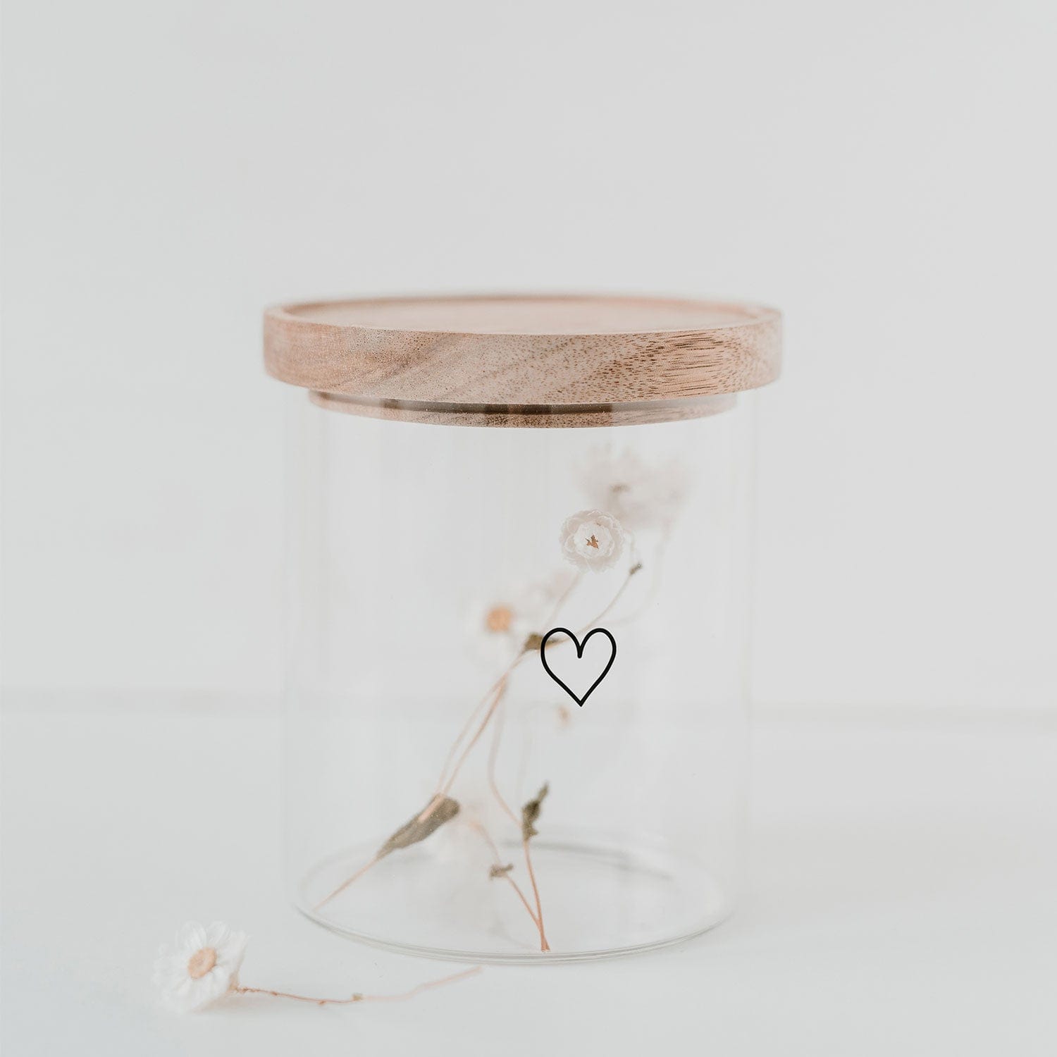 Vorratsglas Herz 13cm - schwarz