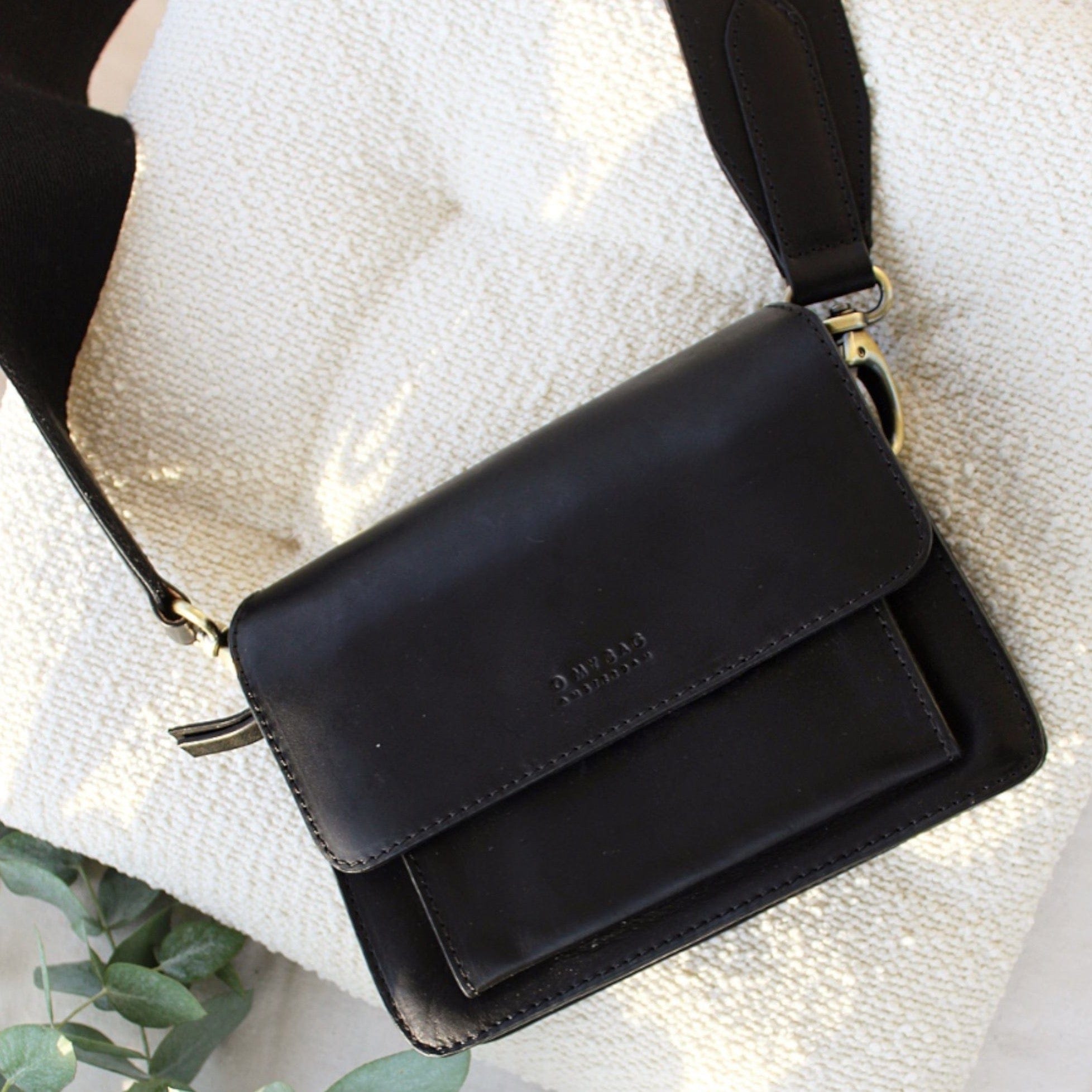 Harper mini Tasche - Leder Schwarz