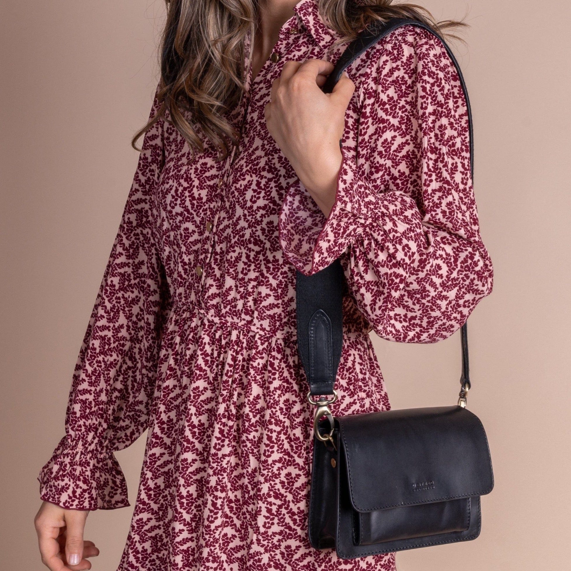 Harper mini Tasche - Leder Schwarz