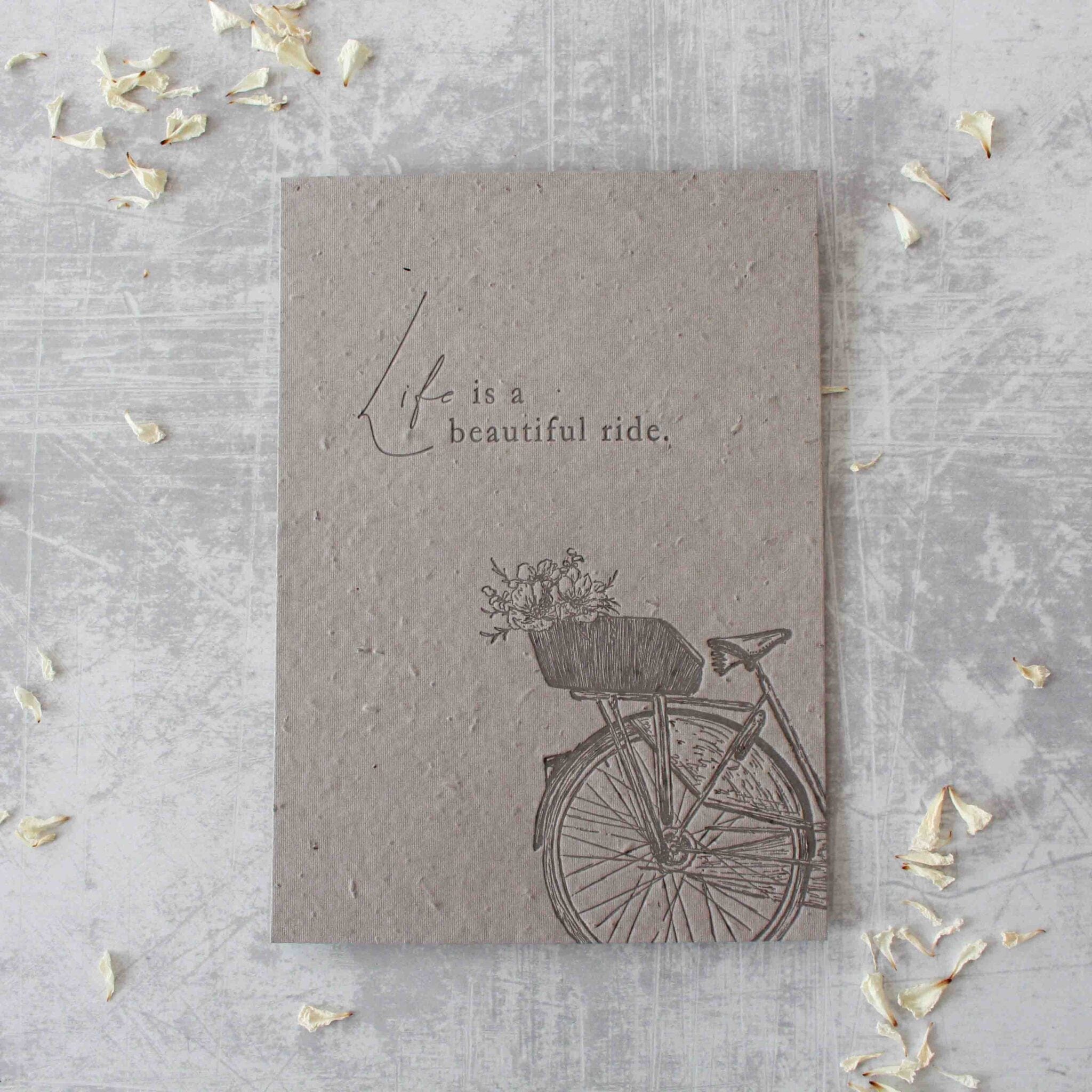 Grußkarte aus Saatpapier Beautiful Ride