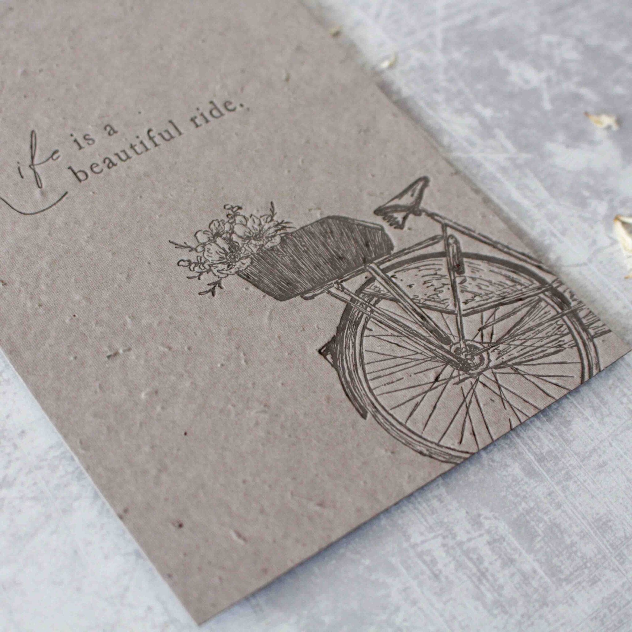Grußkarte aus Saatpapier Beautiful Ride