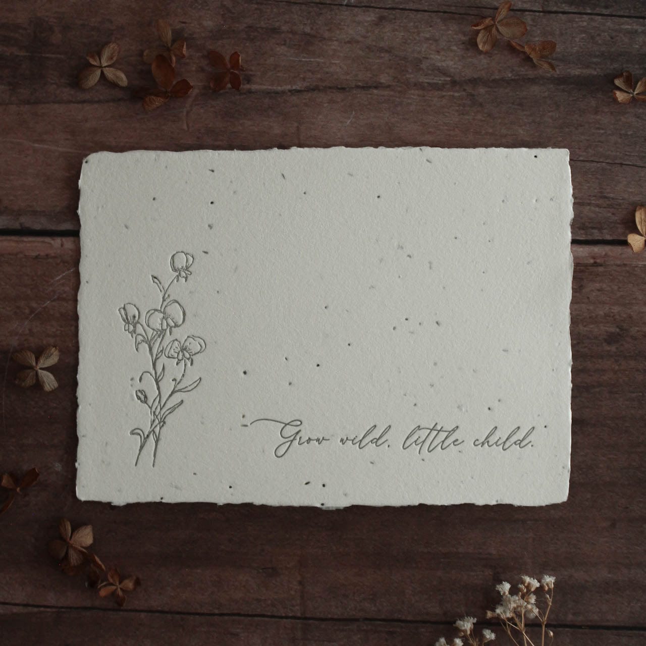 Grußkarte aus Saatpapier grow wild little child