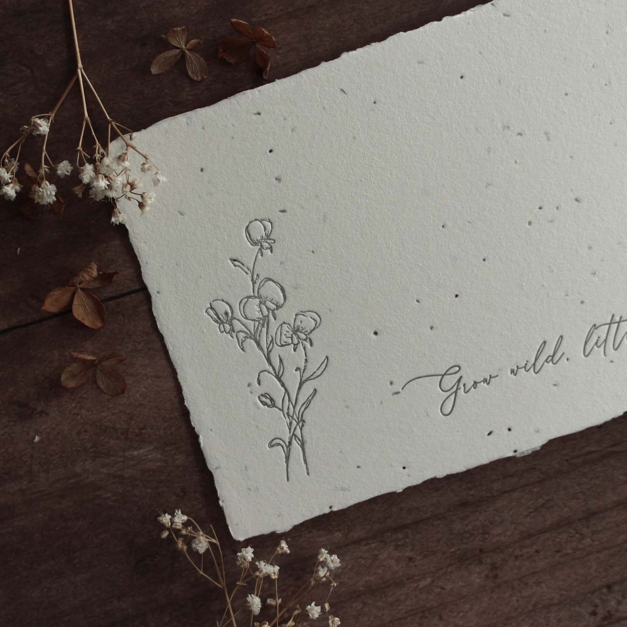 Grußkarte aus Saatpapier grow wild little child