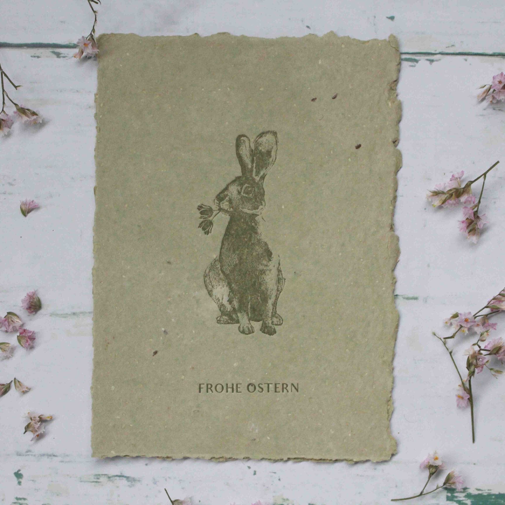 Grußkarte aus Saatpapier Frohe Ostern