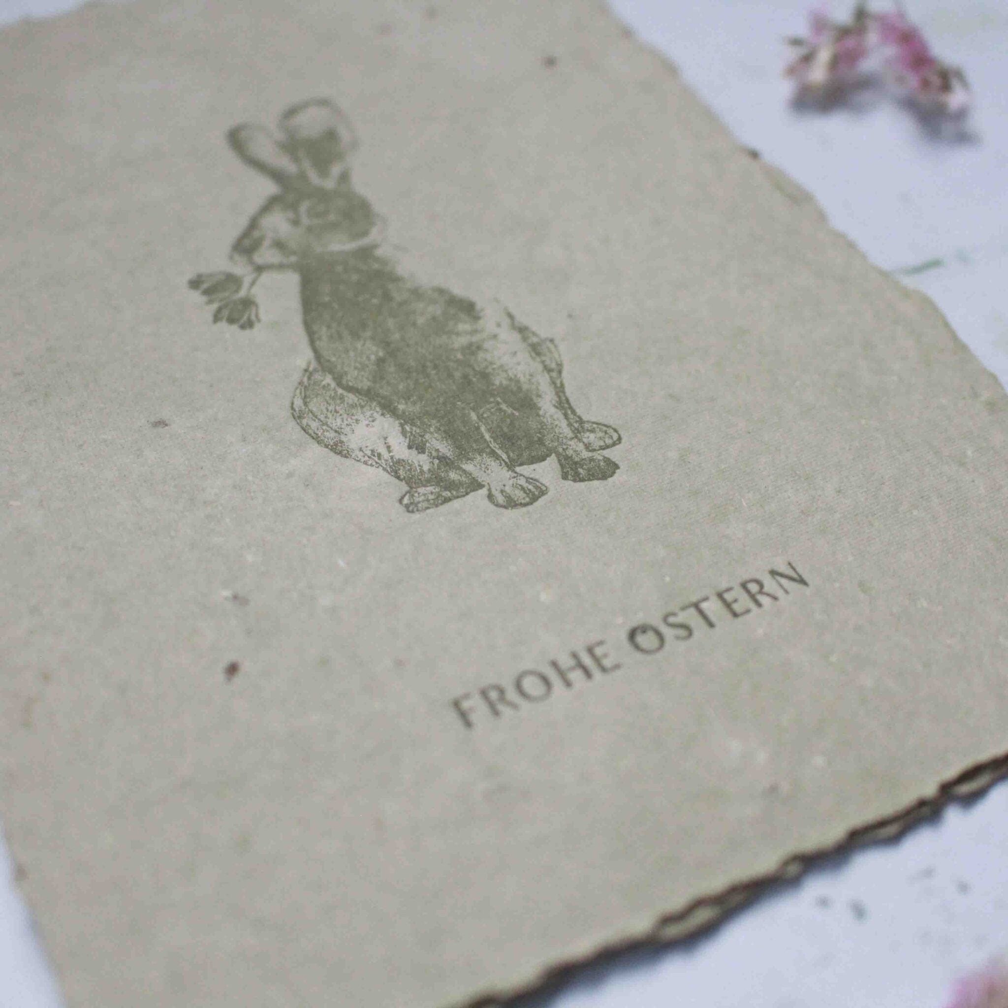 Grußkarte aus Saatpapier Frohe Ostern