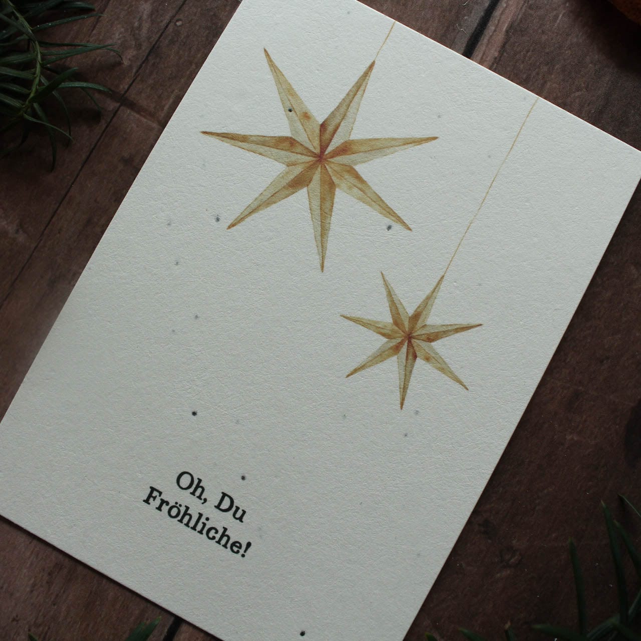 Grußkarte aus Saatpapier Weihnachtsstern