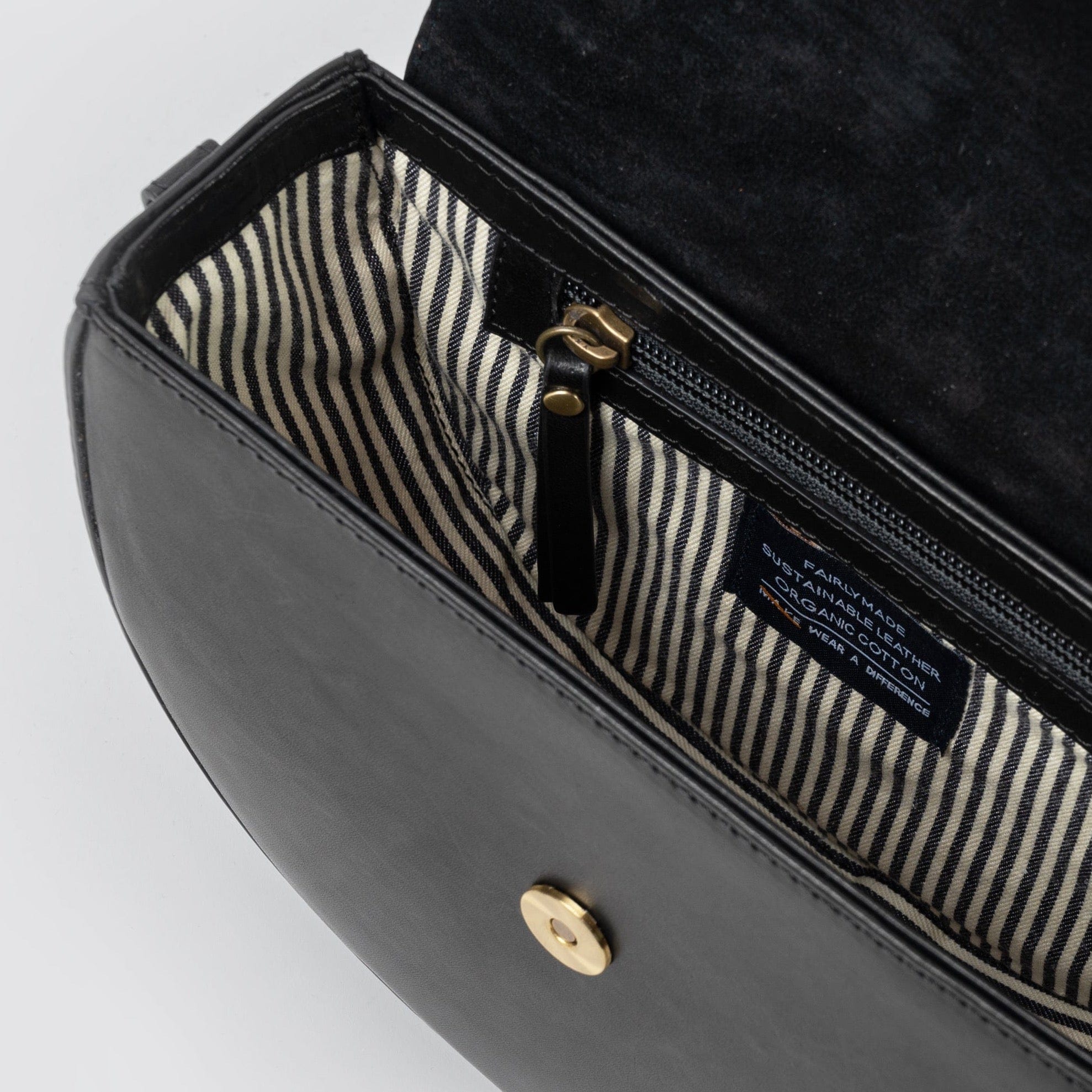 Ava Tasche - Leder Schwarz mit 2 Straps