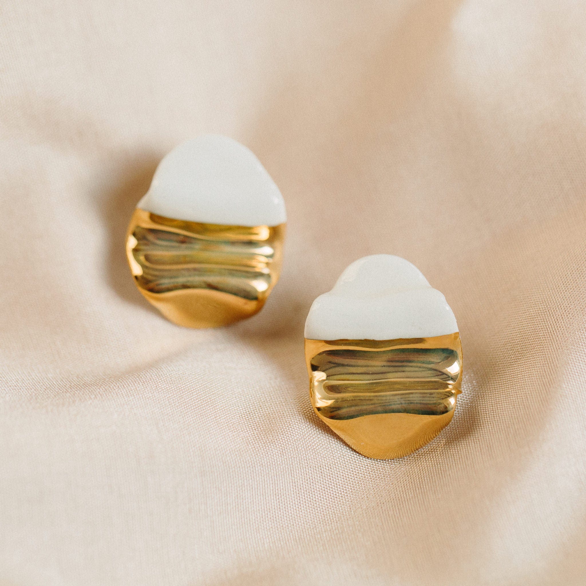 Ohrringe 'Eden' aus Porzellan - mkono