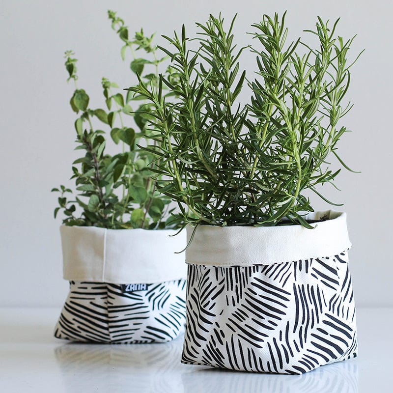 Soft Pot Übertopf aus Canvas Baumwolle mit Muster