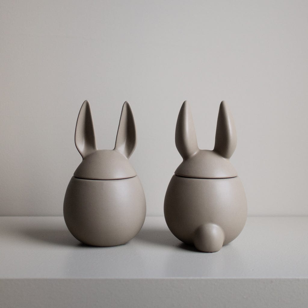 Eating Rabbit Schale mit Deckel - dust