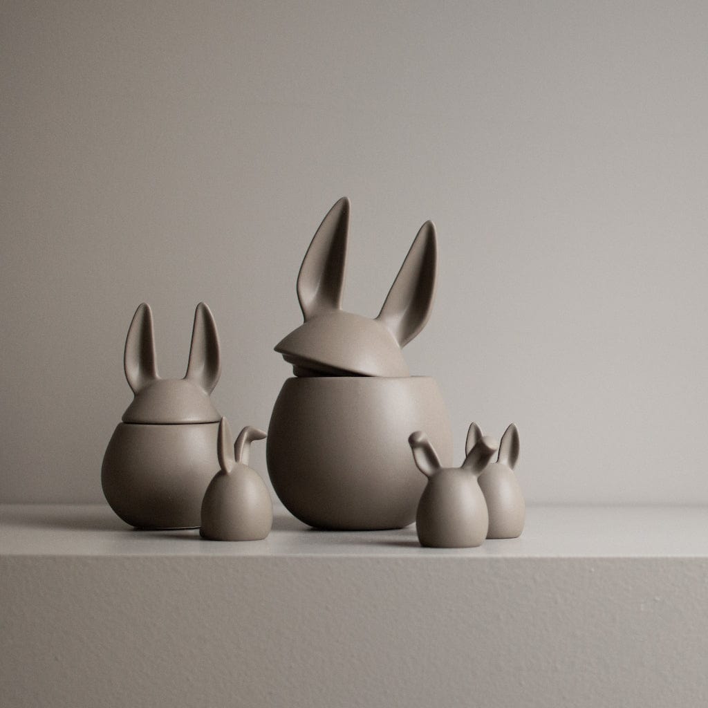 Eating Rabbit Schale mit Deckel - dust