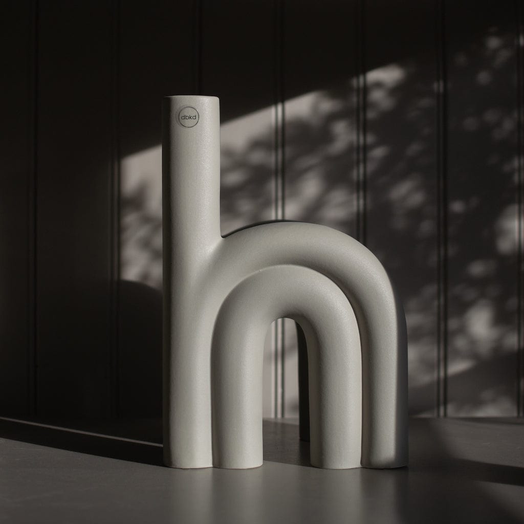 Vase Rope L - sandy mole