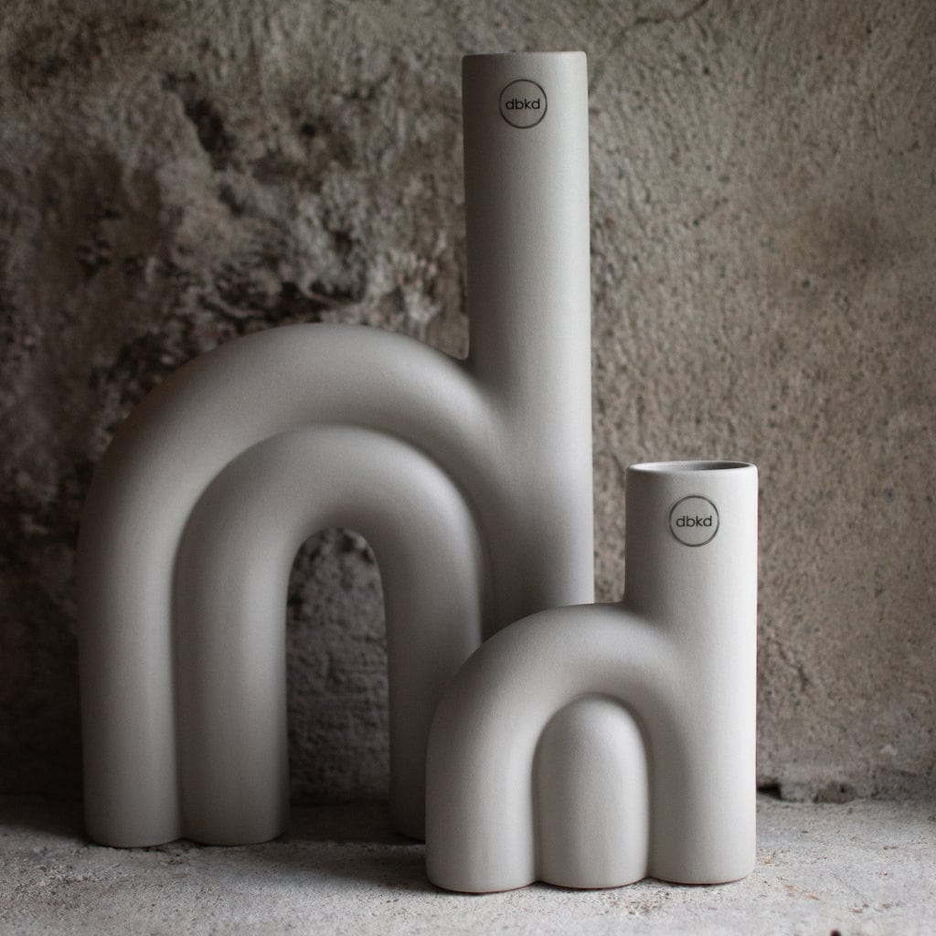 Vase Rope L - sandy mole