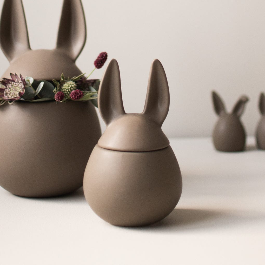 Eating Rabbit Schale mit Deckel - dust