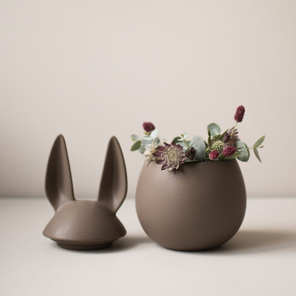 Eating Rabbit Schale mit Deckel - dust